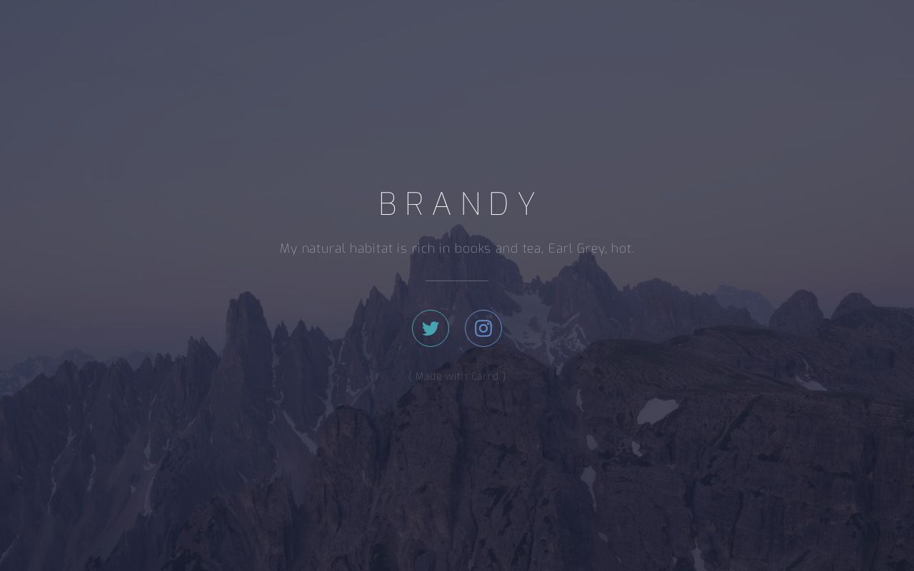 Carrd profile picture for @brandy